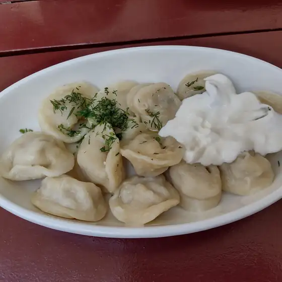 Manty ze śmietaną